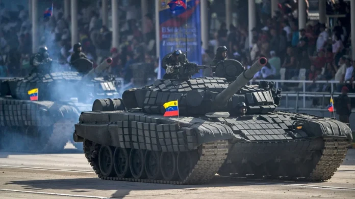 Tanques venezolanos desplegados en Valencia mientras EE.UU. moviliza tropas en el Caribe