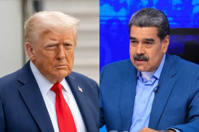 Donald Trump y Nicolás Maduro durante tensiones diplomáticas