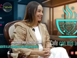 Dra. Ana Maria Agudelo, abogada, presentando el programa Café con mis Amigos en vivo por Esfera Digital y Smart TV.