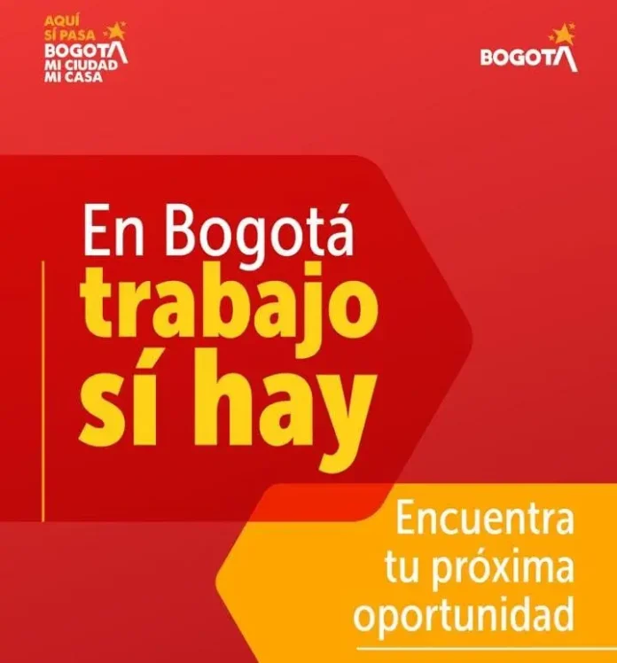 Feria de Empleo en Bogotá hoy 24 de marzo de 2026 con ciudadanos en proceso de postulación presencial.