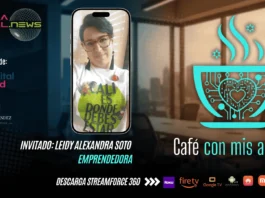 Dra. Ana María Agudelo y Leidy Alexandra Soto en el programa Café con mis amigos.