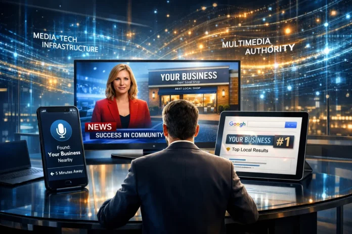 Gráfico de visibilidad empresarial en buscadores y Smart TV.