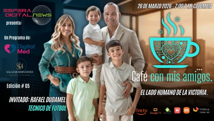 Rafael Dudamel en Café con mis amigos junto a la Dra. Ana María en Esfera Digital.