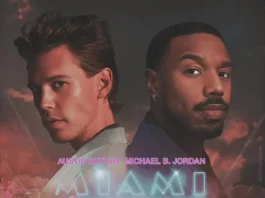 Fotografía conceptual de Austin Butler y Michael B. Jordan en Miami.