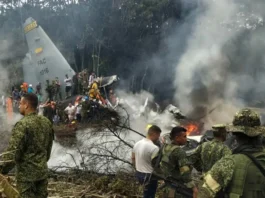 Restos de avión militar en investigación técnica de seguridad aérea.