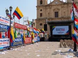 Candidatos presidenciales en evento de campaña en Barranquilla 2026.