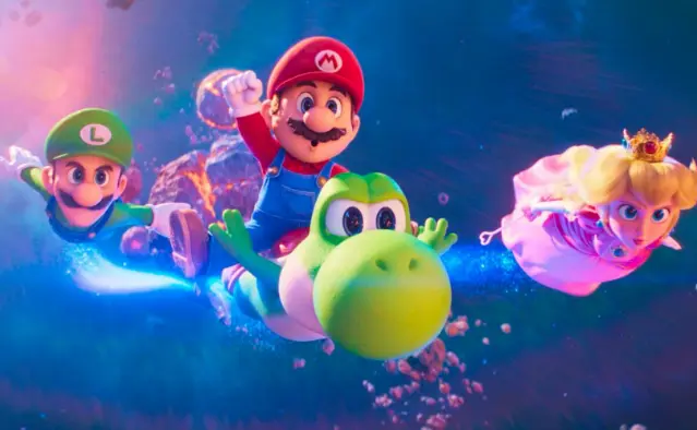 Gráfico de recaudación de Super Mario Galaxy en cines IMAX y mercados internacionales 2026.