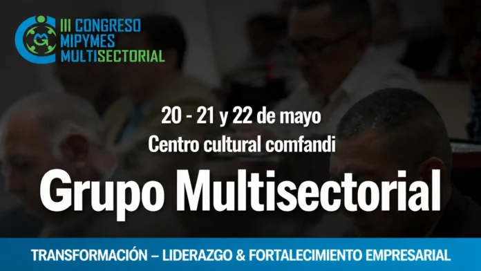 Cubrimiento especial de prensa en el Congreso Multisectorial. Fotografía periodística profesional idónea para Google Discover que retrata un set de entrevistas radiales y de televisión móvil capturando testimonios de líderes empresariales en el Centro Cultural Comfandi en Cali.