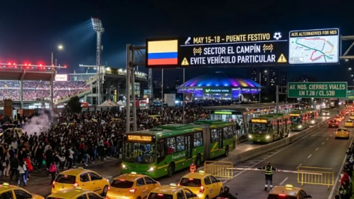 cierres viales y rutas de Transmilenio en Bogotá para eventos masivos en El Campín.