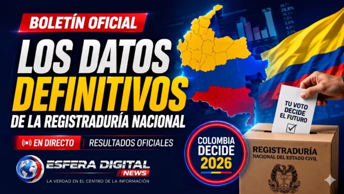 resultados-oficiales-registraduria-elecciones-presidenciales1 Pantallas con gráficos de votación digitales mostrando los boletines de la Registraduría Nacional durante las elecciones presidenciales