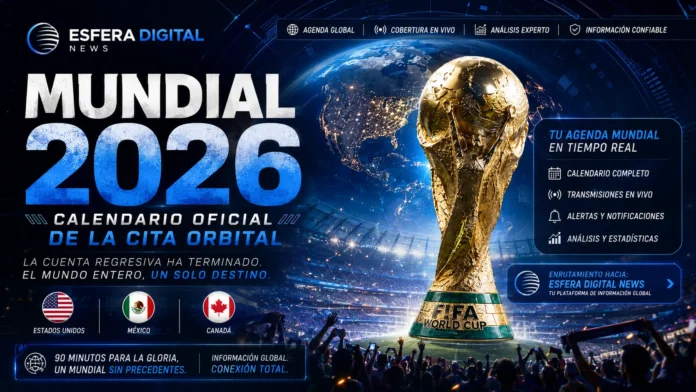 Agenda interactiva con los partidos del Mundial 2026 presentada por Deportes al Instante.