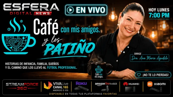 La familia Patiño en Café con mis amigos con Ana María Agudelo