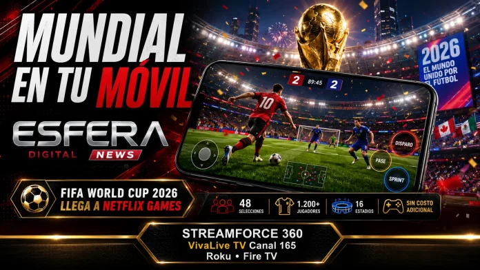 Interfaz del juego FIFA World Cup: Launch Edition disponible en la plataforma Netflix.