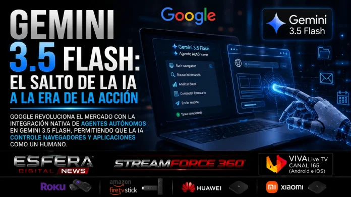 Representación visual de un agente de inteligencia artificial interactuando con una interfaz de usuario en un navegador web.